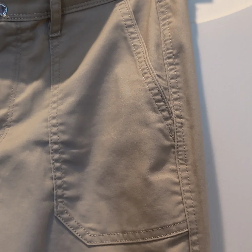 White House Black Market Tan Classic Cotton Crop Pants
